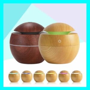 • فواحة خشبية مضيئة بالموجات الفوق صوتية